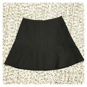 JCrew Fluted Black Skirt Double Crepe - size 0